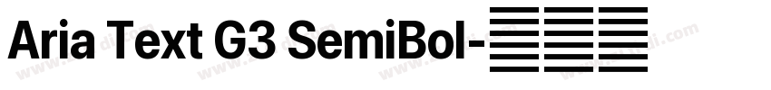 Aria Text G3 SemiBol字体转换